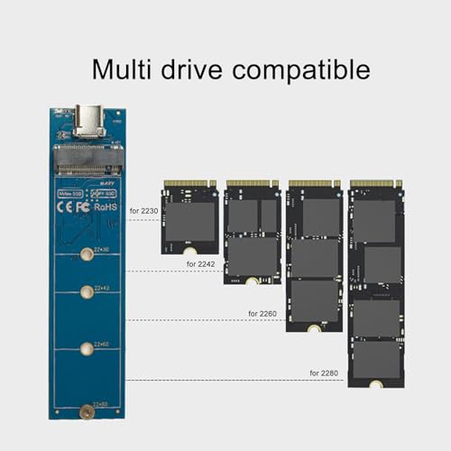 Caja externa para SSD M.2 NGFF SATA con USB 3.1 miniatura 4