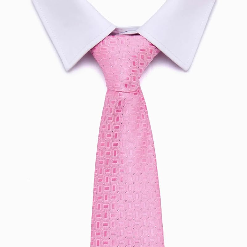 Set corbata hombre verde con pañuelo y gemelos miniatura 4