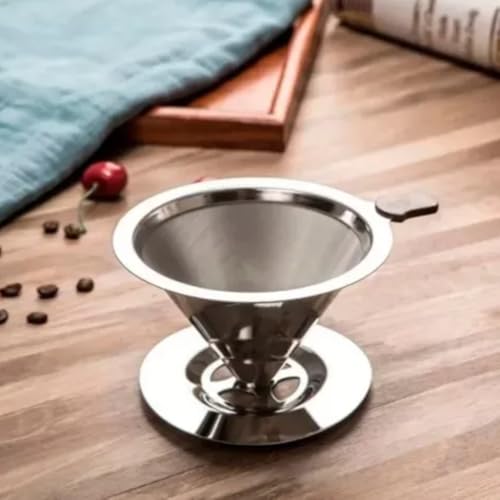 Coador Filtro De Café Inox 103 Com Dupla Camada Reutilizável Sustentável Ecológico Peneira Sem Papel