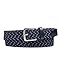 Dockers Men's Casual Everyday Braided Fabric Fully Adjustable Web Belt, Black/Grey/Navy, Medium (34-36)