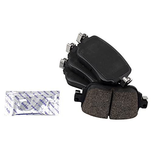 Image of TRQ Performance Rear Brake Pad and Rotor Set Ceramic Drilled Slotted G Coated Rotors Compatible with 15-21 Volkswagen Golf 17-19, Alltrack 15-19 Golf SportWagen 15-18 GTI 15-21 Passat