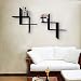 Shelving Solution Set of 2 Reversed Criss Cross Wall Shelf (Black)