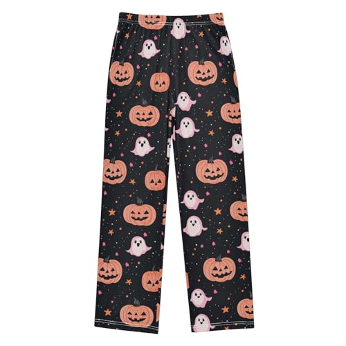 Boys' Pants Halloween Pumpkin Ghosts Dots Long Bottoms Jogger Pants Elastic Waist Trousers with Pockets S-XL