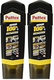 Pattex 100% Multiuso Universale, Colla Trasparente con Forte Presa Iniziale, Attaccatutto Forte per Metallo, Plastica, Legno, Pietra, ecc., 1x100g (Confezione da 2)