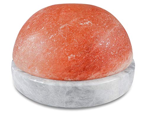 Himalayan Foot Detox Dome Lamp | 11" Diameter | Relax Tired & Achy Feet (11" Gray Marble Base)