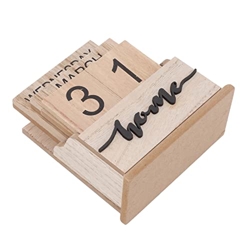 Calendario de escritorio permanente de madera para evitar comprar agendas 5