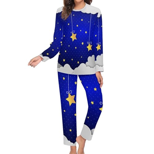 Pyjama Femme Nuages de Lune pour Vos Soirées Cocooning À la Maison - 3