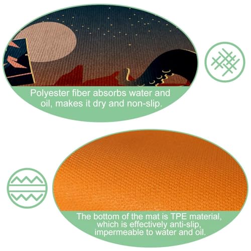 Tapis de cuisine Mars Exploration lot de 2 antidérapants et lavables - 6