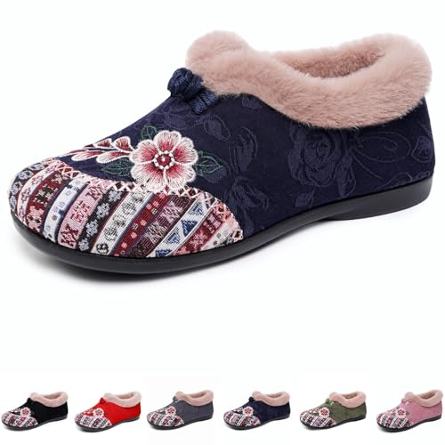 Bottines d'hiver femme pour la marche en intérieur et extérieur au jardin comme en ville