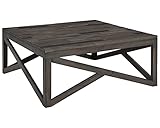 Signature Design by Ashley - Haroflyn Rustic Square Cocktail Table, Gray