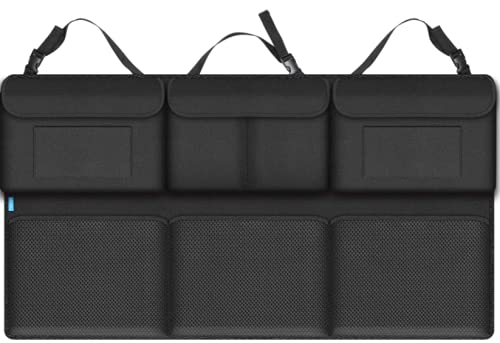 Car Organizers and Storage- Super Large SUV storage organizer for Large SUV/MVP, Hanging Car Backseat Organizer with 6 Large Pockets, Saving Space Organizer for Car(Mesh Pockets 40.9"Ã—19.3")