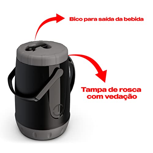Kit Tererê Pávia Copo Térmico Completo bomba garrafa Preto