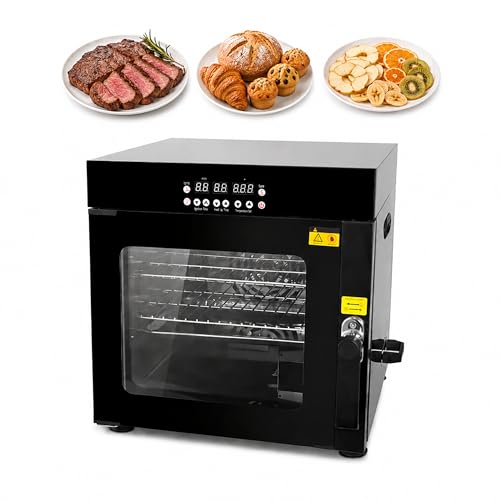 Hakka Electric Somker Oven, 3 in 1 Countertop Pellet Smoker BBQ Grill 2 Layers Outdoor/Indoor Smoking Machine with Wood Chip Loader for Cooking Pastrami/Sausage/Bacon/Chicken/Pork (DSH-S10C), 1200W