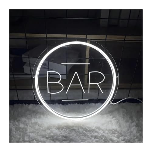 Decoración Lámparas Logotipo De BAR, Letrero Grabado De Neón, Luces De Personalización Para Decoración De Bares, Letras Luminosas En La Decoración De Pared(30x30cm)