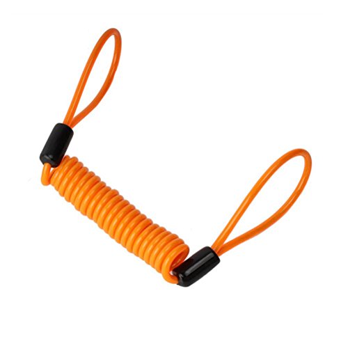 Tinksky Câble d’antivol de moto et verrouillage de disque, 1,2 m Orange Cover