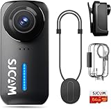 SJCAM C110 Bodycam 4K mit 64GB,200 min Aufnahmezeit Action Cam,EIS-Stabilisierung,8-Facher Zoom,Wasserdicht,POV-Kamera Ideal für Vlogging,Reisen,Wandern und Sport (Schwarz)