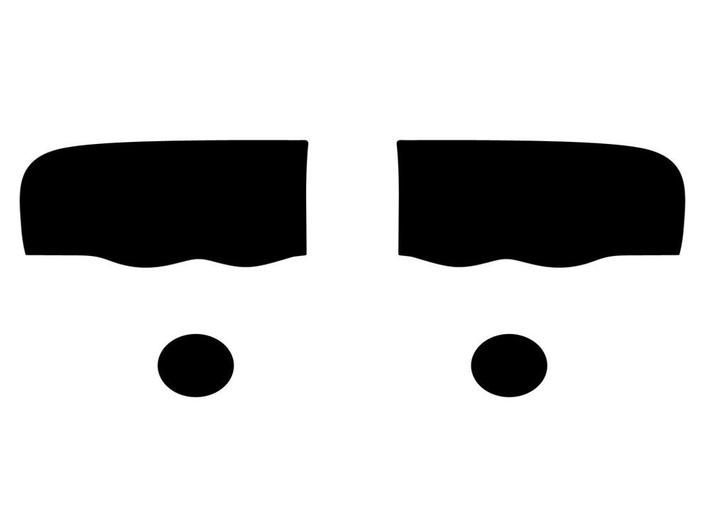 Rvinyl Headlight Tint Covers Compatible with Dodge Ram 2002-2005 - Smoke