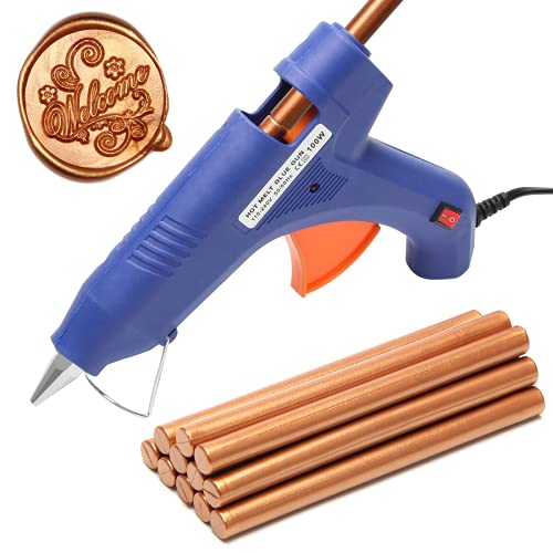 封蝋グルーガンメタリックアンティークゴールドグルーガンシーリングワックススティック ワックスシールスタンプ用 電力保護 カード封筒 結婚式 バレンタインデー 婚約招待状