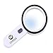 The Wolf Moon® Handheld 20x Magnifying Glass - Lens with 12 Leds - Lightweight Durable ABS Frame - Scratch Resist Clear Lens Loupe –Ideal for Reading, Crafts, Needlework, Jewelry, Hobbies
