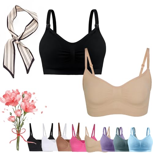 Soutien-gorge sans armatures et doublure pour femme 2 Pcs XL-XXL