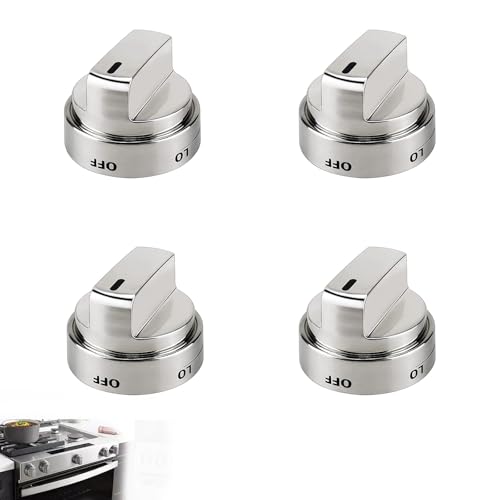 Bouton de Réglage Universel pour Cuisinière Gaz et Four, Poignée de Commande de Plaque de Cuisson en Métal, Bouton de Remplacement pour Poêle (6mm) avec...