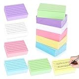 1200 Pezzi Flashcard A8, 150g/m² Cartoncini A8, 7,5 x 5 cm Schede indice, Colori Intensi Flashcard Foderate per Scuola, Ufficio, Casa