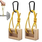 Genérico Hangboard da Arrampicata - 1 Coppia Di Attrezzatura per Trazioni In Legno,Fingerboard per Arrampicata su Roccia - Migliora la di Presa su Alberi, Mani, Playground, Interno ed Esterno, Porte