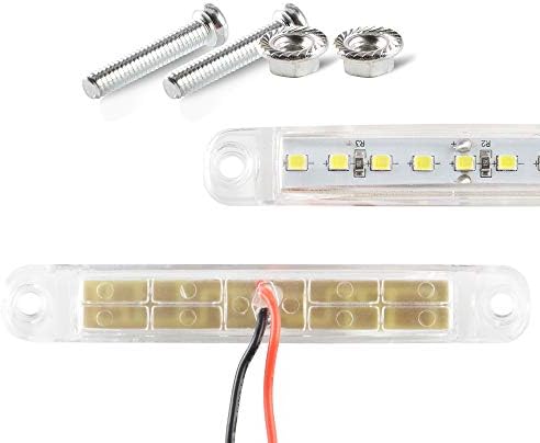 Yifengshun 10pcs 3.9" White 9 LED Side Marker Lights 12-24V,Bright Indicator Light Front Rear Side Position Lamps for Car Truck Trailer Camper Van Lorry RV Marker Lights