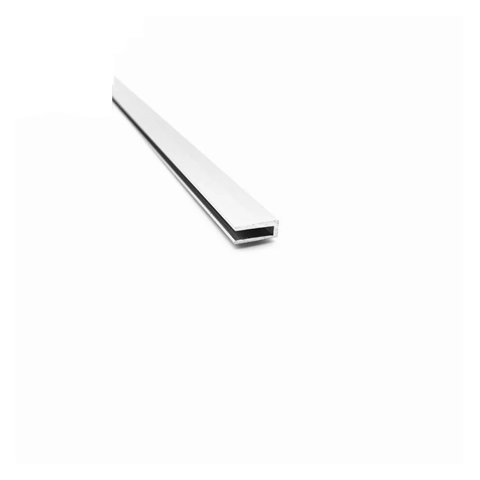 Aluminium En Forme De U Profilé en U aluminium, largeur extérieure 4 mm, 5, 6, 7, alliage d'aluminium, bord recouvert de verre(10x5x1mm,Length 50cm x2pcs)
