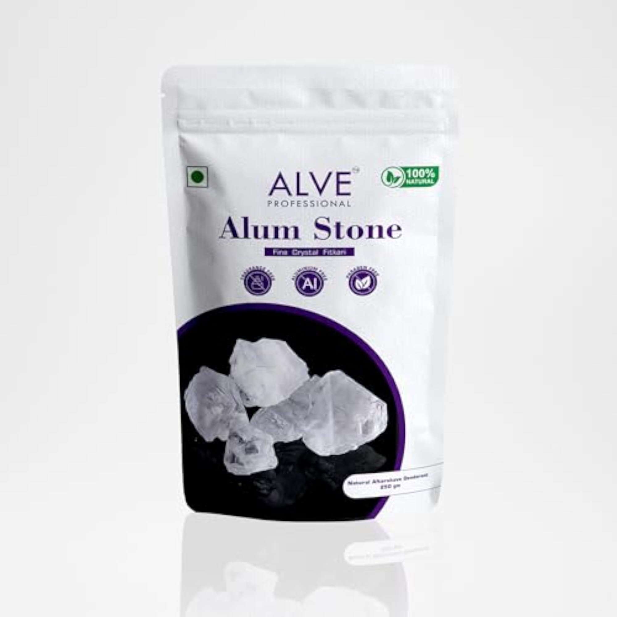 Alum Stone Fine Crystal Fitkari, Natural Aftershave Deodorant