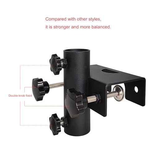 VANROUG Heavy Duty Parasol Holder Patio Umbrella Stand Mount Umbrella Stand Bench Buddy Umbrella Holder Fixed Clip Umbrella Clamp for Deck,Chair,Desk,Dock,Beach Courtyard Balcony,Boats,Tailgates