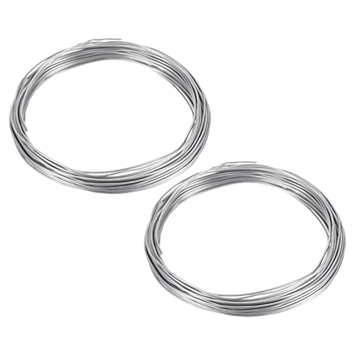 PATIKIL 1,0mm Bonsái de aluminio anodizado premium, 2 rollos de alta resistencia