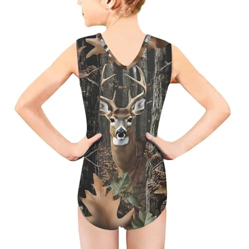 Image of Xpyiqun Swimsuits for Girls 3-14 V Neck Sleeveless Bathing Suit Summer Sport One Piece Swimwear Beach Swimming