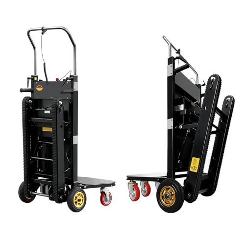 Topook Carrello Elevatore per Scale Elettrico Pieghevole capacità 500kg, Carrello con Cingoli Elettrico Motore Brushless 1500W, Ideale per Traslochi​ pour Industrie​ Cantieri Edili