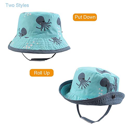 Baby Boy Bucket Toddler Kids Sun Hat UPF 50+ Wide Brim Outdoor Beach Caps Play hat3
