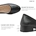 Jeekopeg Low Chunky Pumps Women's Round Toe Heels PU Leather Chunky Pump Shoes Classic Closed Toe Pumps Low Heel Dress Shoes for Women(Black,US8)