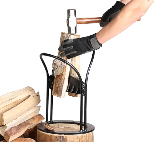 SPEED FORCE Kindling Splitter Log Splitter FireWood Splitter Power Log Splitter, Long Life CAST Steel Blade, Black (XL)