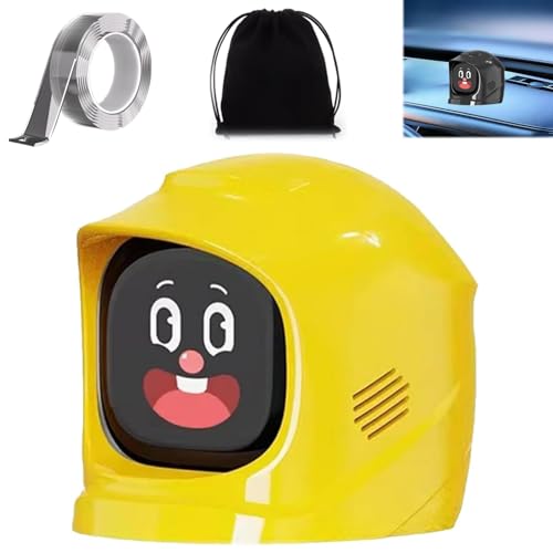 Image of Car Robot Dashboard, Smart Ai Robot Car Dashboard Companion with Animated Expressions, Cute Ai-Inspired Dashboard Buddy, for Cars Dashboard Gifts (Yeollw)