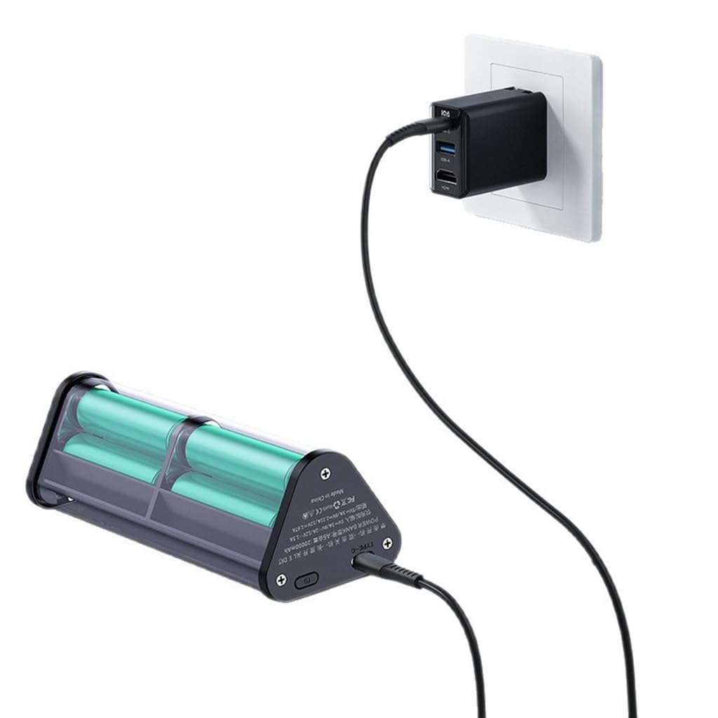 Transparente 6 x 18650 Batterie-Aufbewahrungsbox, 22,5 W, abnehmbarer Camping-Lichtkoffer