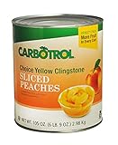 Carbotrol #10 Juice Packed Canned Fruit, Sliced Peaches, (6 - 105oz Cans per Case))