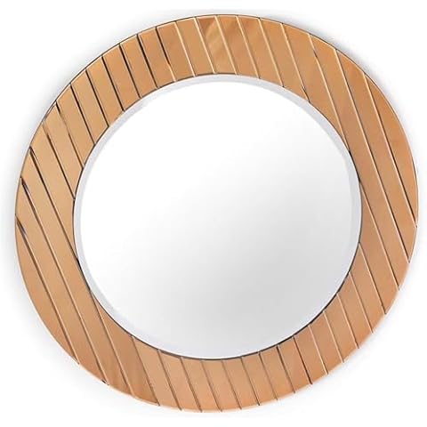 Camden Isle Yukon Gold Wall Mirror, Clear, 35.4 x 35.4 Cover