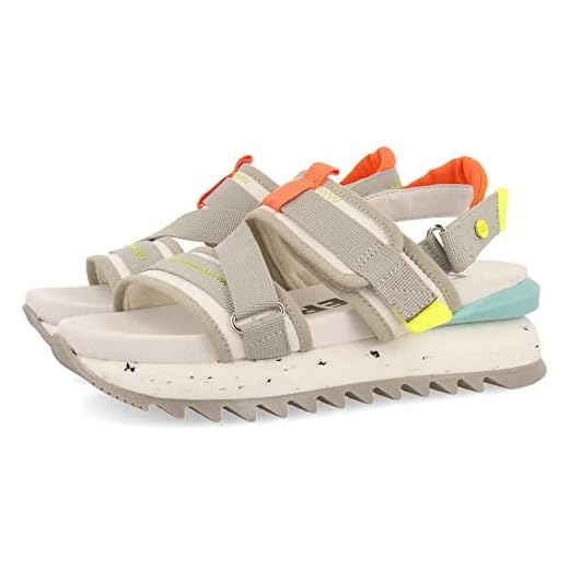 Sandalias deportivas blanco y gris para mujer blaru