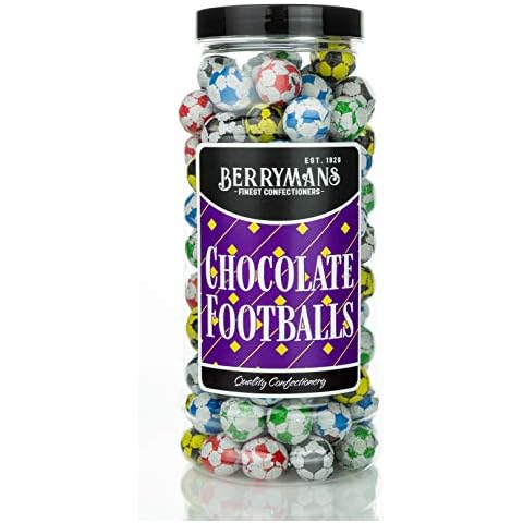 Berrymans Retro Chocolate Footballs Gift Jar Cover