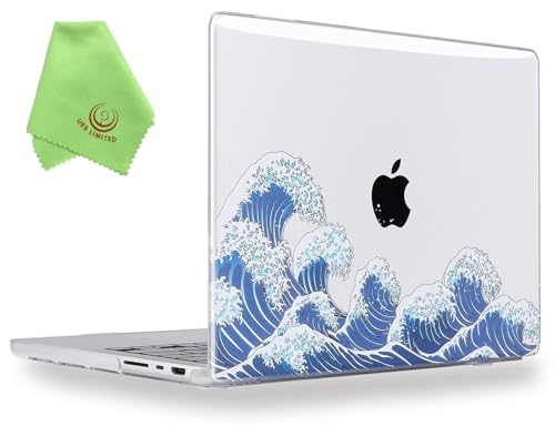 Coque rigide MacBook Pro 14 antichoc UESWILL ventilée vagues océan M5 M4