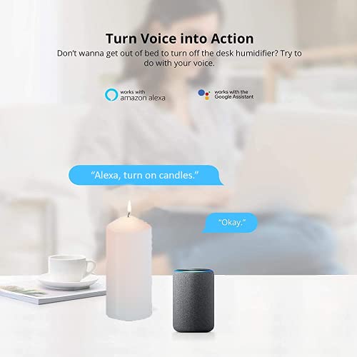 Image of UBREW USA Smart Home Realistic Flickering Flameless Candles. USB Powered. Electric Extra Bright Real Wax Pillars LED Candle. Compatible with Alexa, Google Assistant, IFTTT.