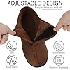 riemot Mens Slippers Easy Close Memory Foam Slipper Wide Fit Adjustable Diabetic Slippers for Edema and Swollen Feet Brown UK10/11 #1