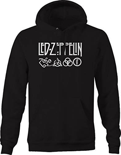 Led Zeppelin Classic Rock Legends Music Graphic Hoodies XLarge Dark Grey