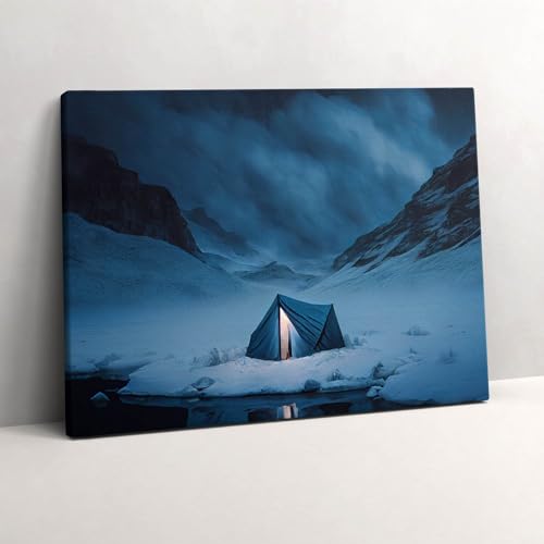 Décoration Murale Tableaux Grand Format 80x60cm Peinture paysages d'Islande et montagne