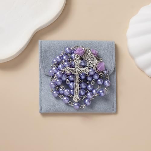 Rosary Beads Catholic for Women - Confirmation Gifts for Teenage Girl,6mm Artificial Pearls Rosary, Exquisite Gifts for Women2