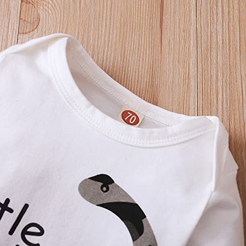 U-Sinmule Pasgeboren Baby Jongens Gentleman Kleding Set Brief Gedrukt Romper + Broek + Hoed Baby Jongens Outfits Set 0-18M - Afbeelding 5